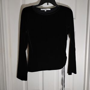 Velour Long Sleeve Top Studio M Size Small USA